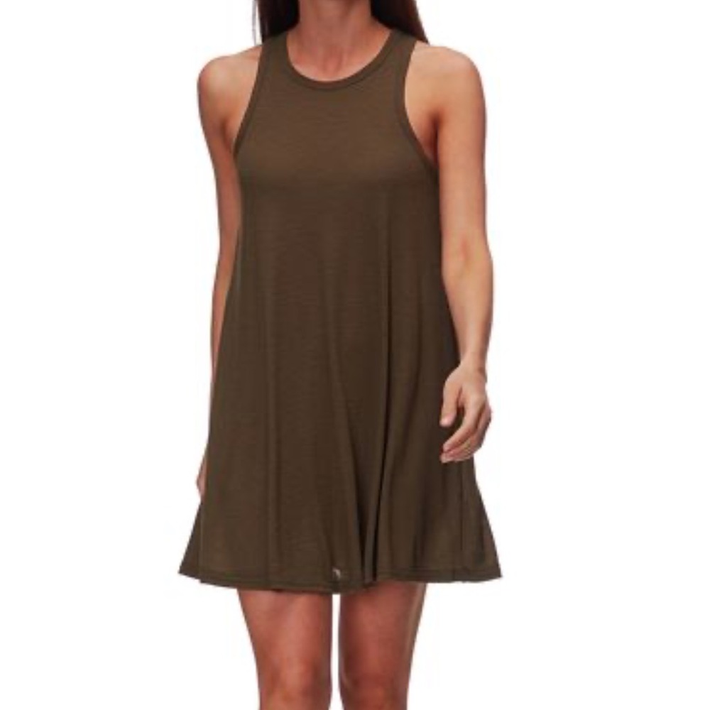 Free People beach army  Green Ribbed mini dress; size s; new